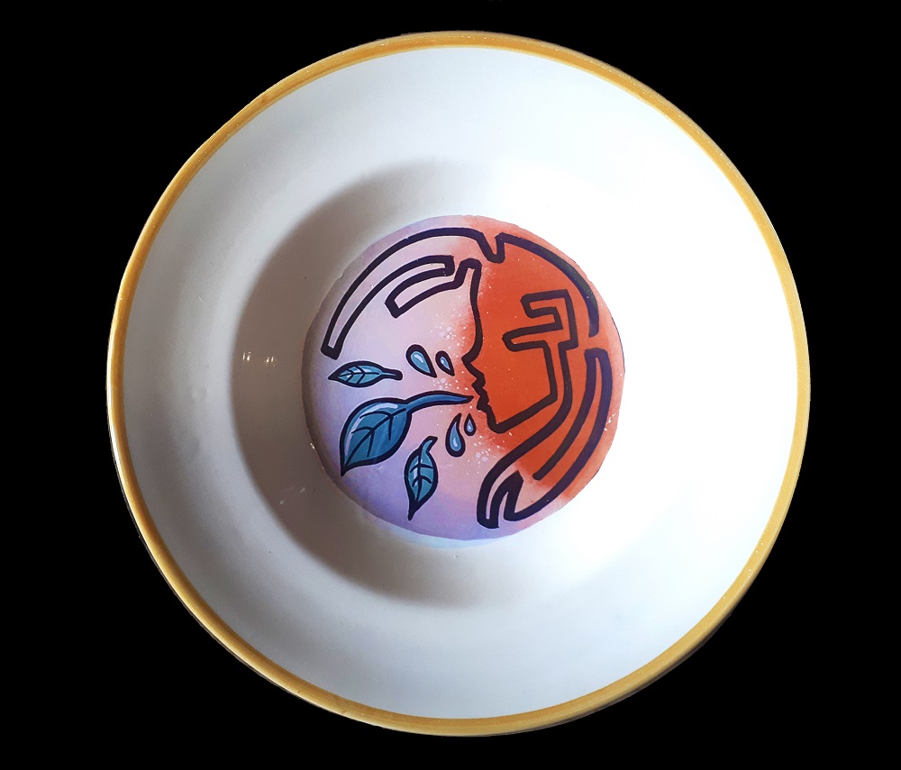 piatto ceramica decorato
